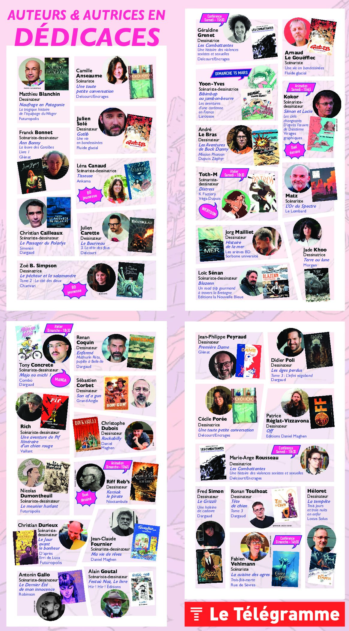 PROGRAMME PENN AR BD 2026 AUTEURS